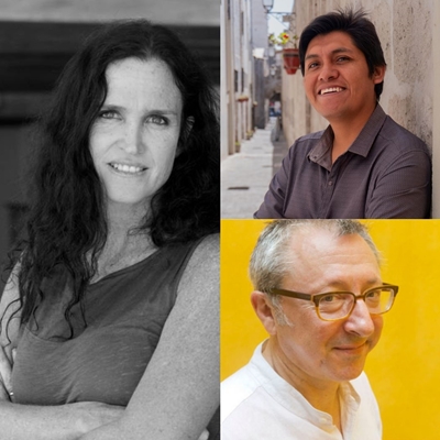 Soledad Cunliffe and Ruhuan Huarca in conversation with Paco Goyanes