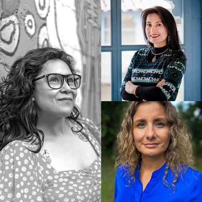 Elma Correa and Karina Pacheco in conversation with Cecilia Barría