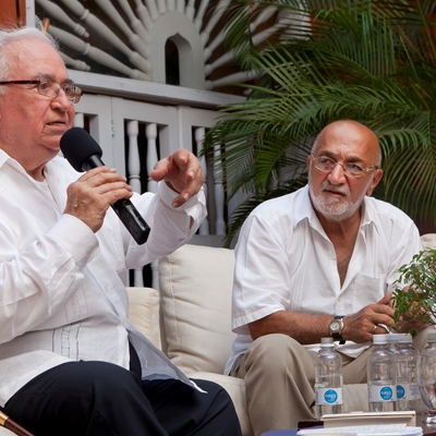 Belisario Betancur in conversation with Juan Gossaín