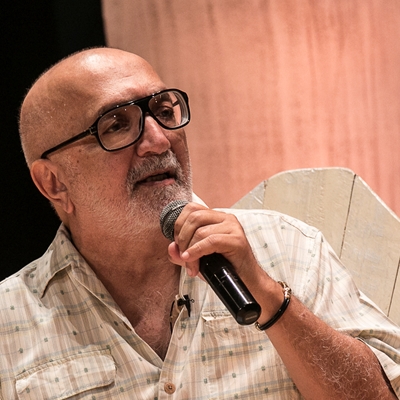 Juan Gossaín with Juan Gustavo Cobo Borda