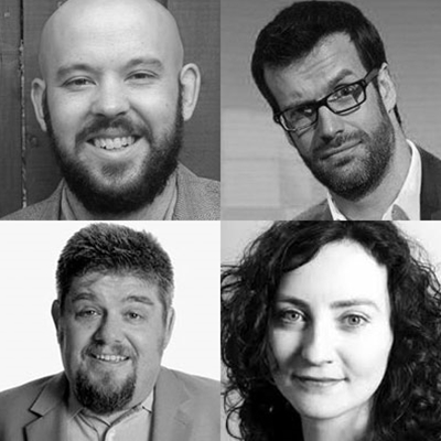 Marcus Brigstocke, Carrie Quinlan, Andre Vincent and Tim Telling