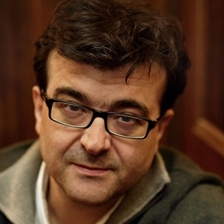 Javier Cercas with Jesús Ruiz Mantilla