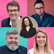 Marcus Brigstocke, Cariad Lloyd, Andre Vincent and Rachel Parris