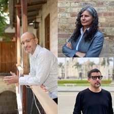 Gustavo Rodríguez, Natalia Sobrevilla and Dante Trujillo in conversation