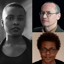 Panashe Chigumadzi and Joe Sacco with Garnette Oluoch-Olunya