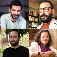 Francisco Llorca, Edgar Trevizo and Luis Sandoval talk to Cristina Fuentes la Roche