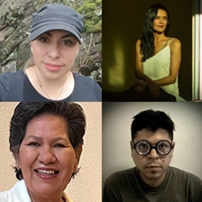 Yadira González, Alma Delia Murillo and Mirna Nereida in conversation with Héctor Guerrero