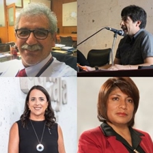 Mauricio Huaco, María Pía Palacios y José Luis Ramos Salinas en conversación con Mabel Cáceres