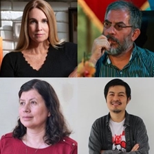 Sonia Cunliffe, Enrique Planas and Zoila Vega Salvatierra with Jorge Malpartida