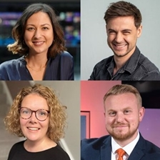 Teleri Glyn-Jones, Will Hayward and Ruth Mosalski talk to Rob Osborne