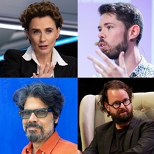 Fernando Arancón, Denise Maerker and Pankaj Mishra in conversation with Javier Lafuente