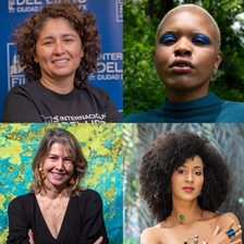 Dejanira Álvarez, Frekwéncia and Catalina Villa in conversation with Edna Liliana Valencia