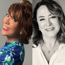 Kathy Lette and Arabella Weir