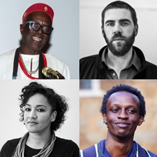Moussa Sene Absa, Chris King and Maia Lekow in conversation with Kelvin Kariuki