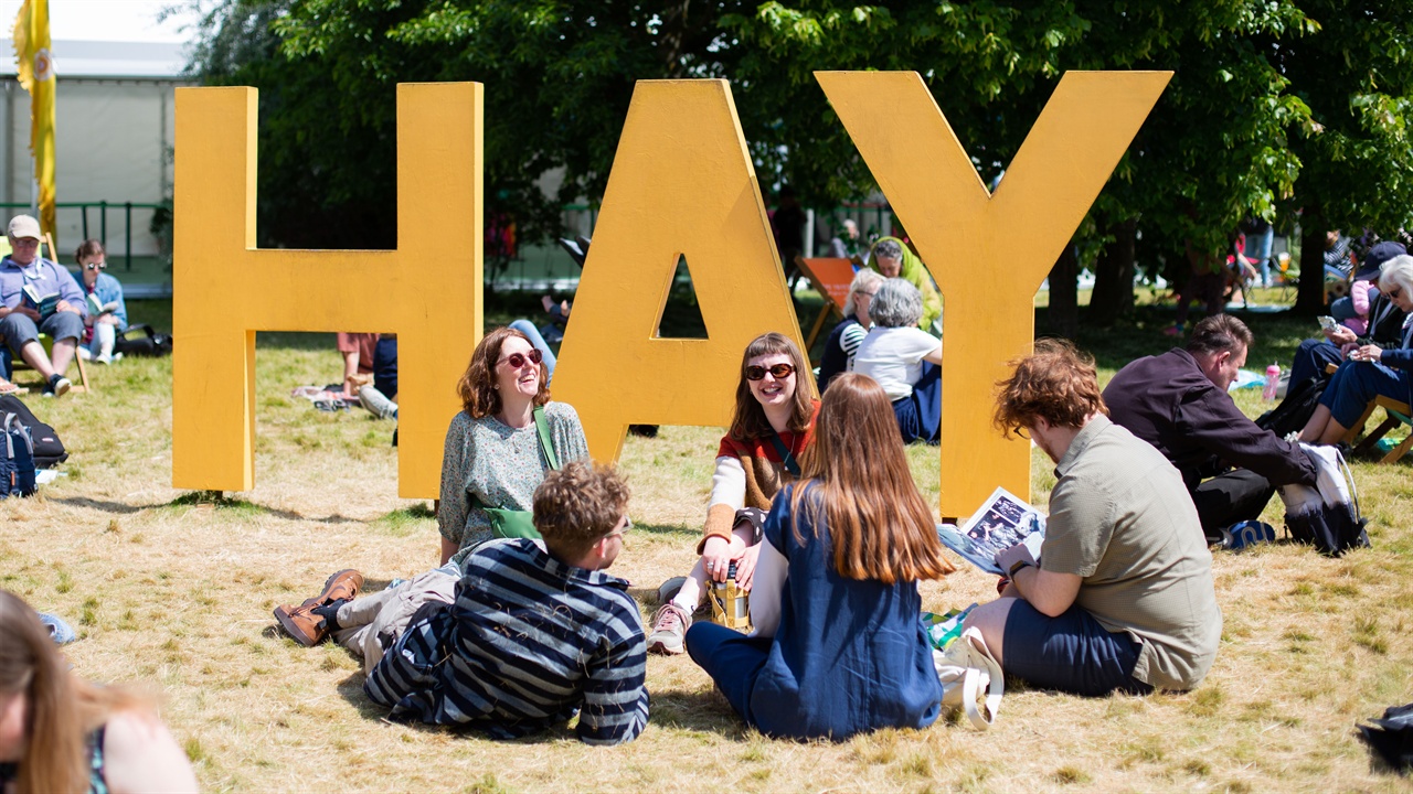 Hanging out on Hay Festival site