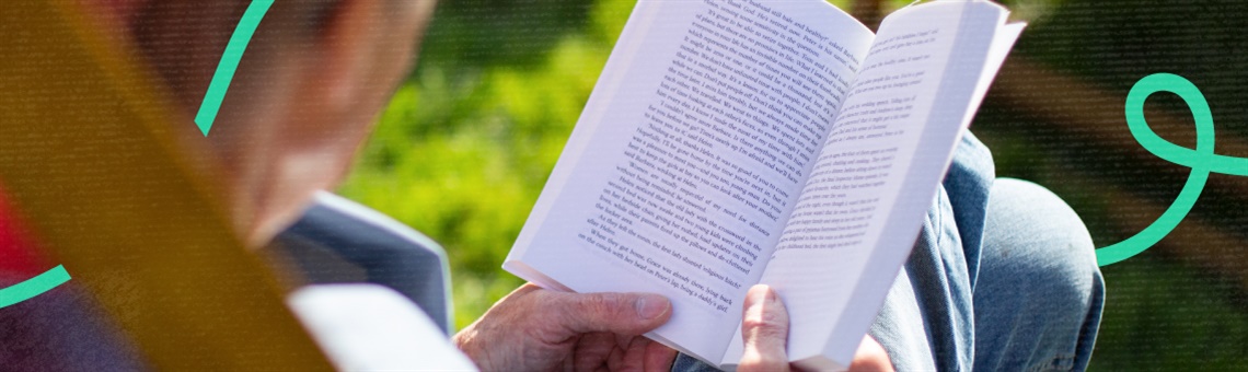 Reader in sunshine