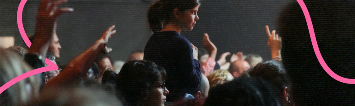 Audience member at festival
