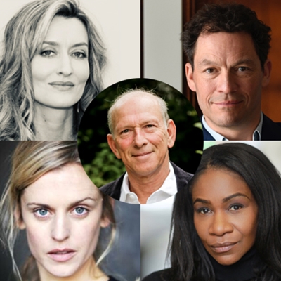 William Sieghart with Karen Bryson, Denise Gough, Natascha McElhone and Dominic West