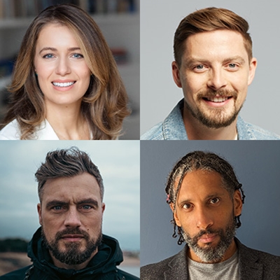 Federica Amati, Alex George and Josh Llewellyn-Jones talk to Peter Olusoga Federica Amati, Alex George and Josh Llewellyn-Jones talk to Peter Olusoga