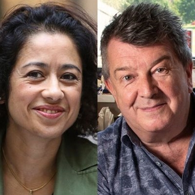 Samira Ahmed and Stuart Maconie Samira Ahmed and Stuart Maconie